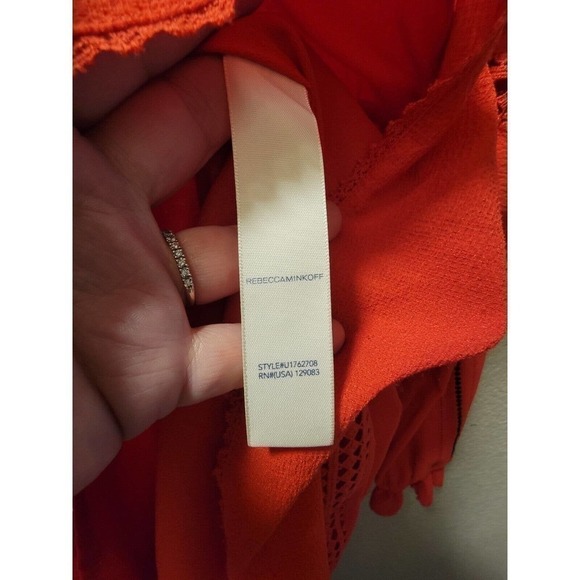 Rebecca Minkoff Aulani Bohemian Shift Dress Red Size 6 - Picture 3 of 5
